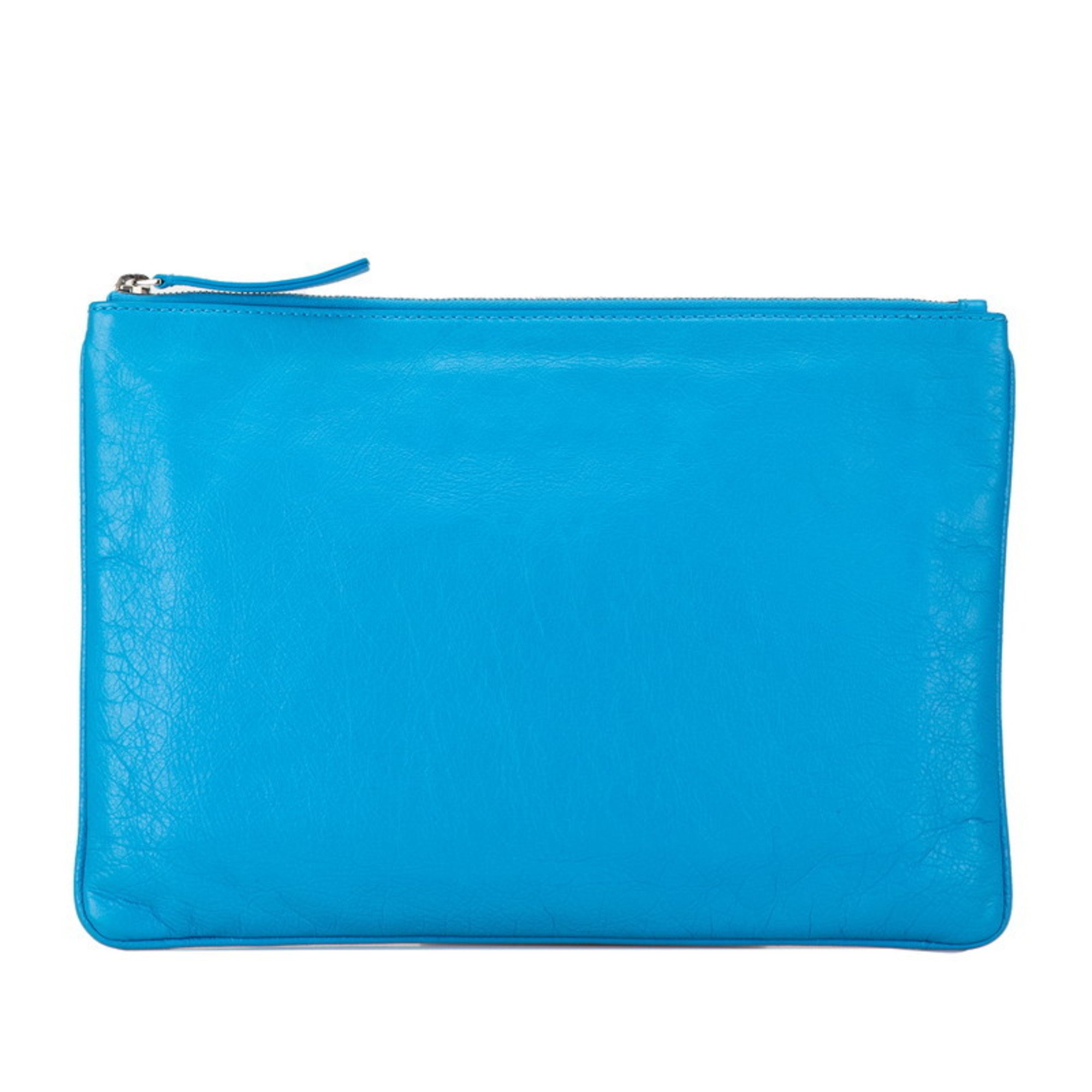 Balenciaga Clutch Bag Second 506794 Blue Leather Women's BALENCIAGA