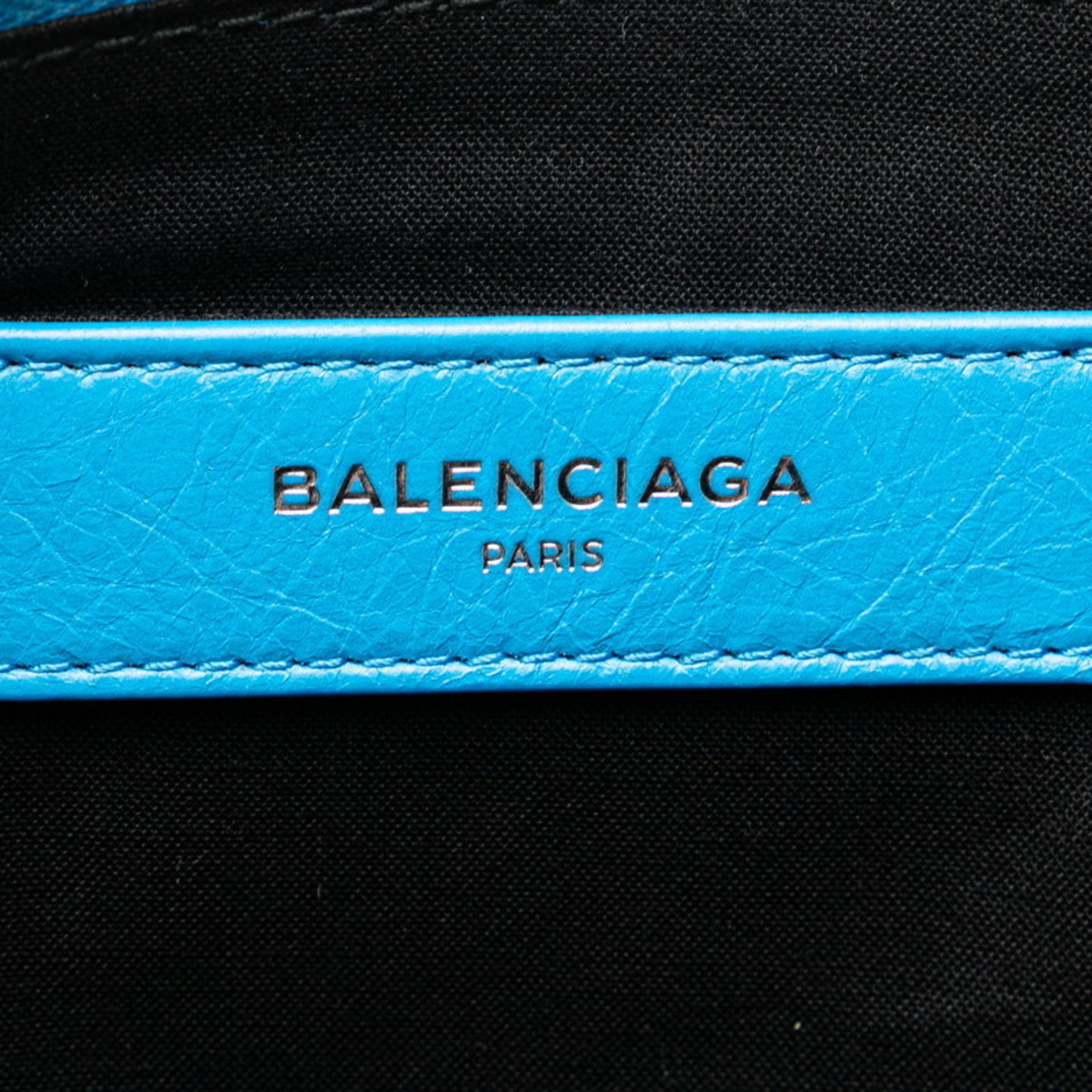 Balenciaga Clutch Bag Second 506794 Blue Leather Women's BALENCIAGA