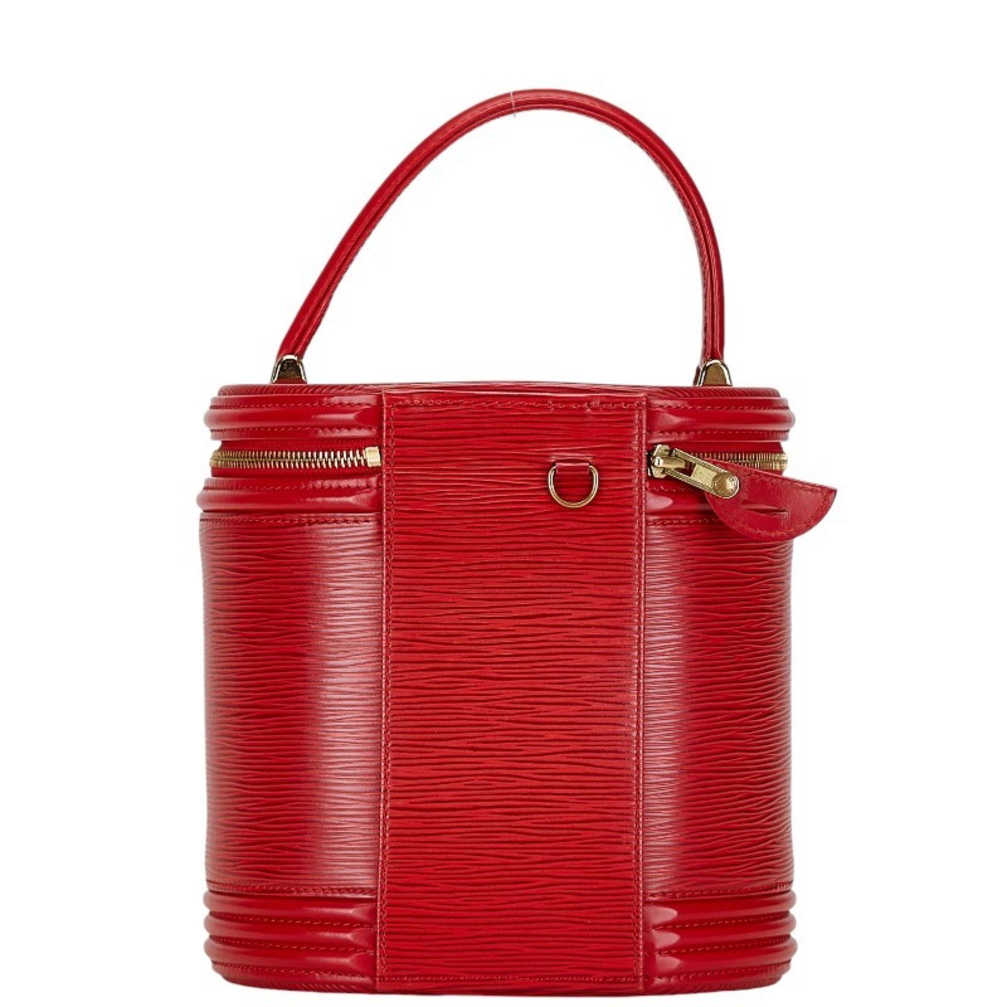 Louis Vuitton Epi Cannes Handbag Vanity Bag M48037 Castilian Red Leather Women's LOUIS VUITTON