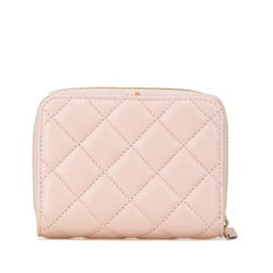 Versace Medusa Quilted Bi-fold Wallet Pink Leather Women's VERSACE