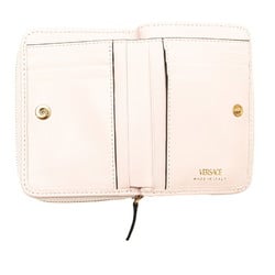 Versace Medusa Quilted Bi-fold Wallet Pink Leather Women's VERSACE