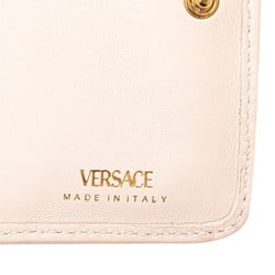 Versace Medusa Quilted Bi-fold Wallet Pink Leather Women's VERSACE