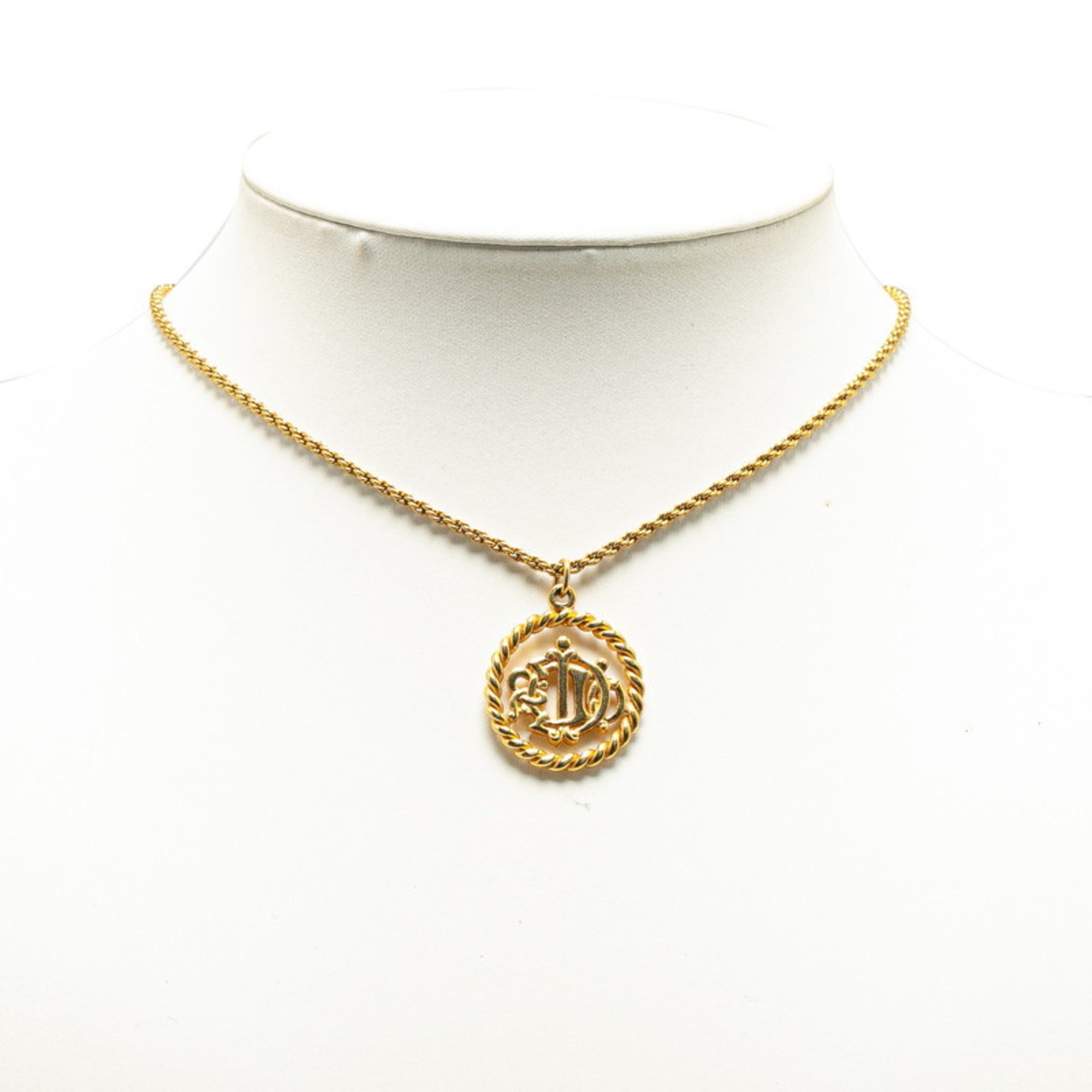 Christian Dior Dior round necklace gold plated for women