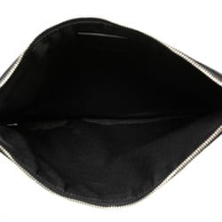 Christian Dior Dior Planet Space Motif Pouch Black Nylon Women's