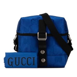 Gucci GG Nylon Bag Shoulder 643858 Blue Black Women's GUCCI