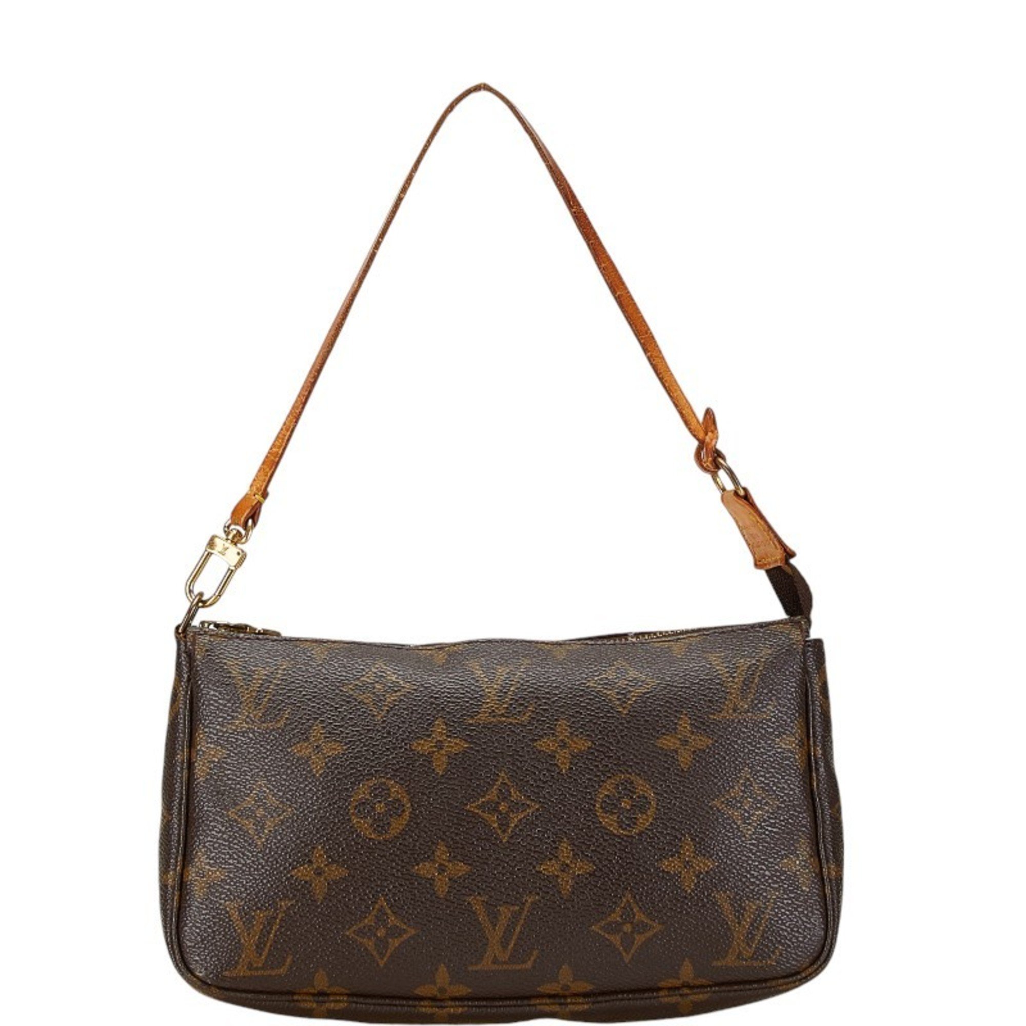 Louis Vuitton Monogram Pochette Accessory Pouch Handbag M51980 Brown PVC Leather Women's LOUIS VUITTON