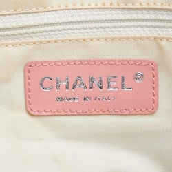 Chanel New Travel Line Tote MM Bag Handbag Pink Nylon Leather Women's CHANEL