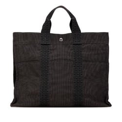 Hermes Air Line Tote MM Bag Grey Canvas Women's HERMES