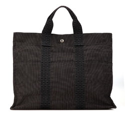 Hermes Air Line Tote MM Bag Grey Canvas Women's HERMES