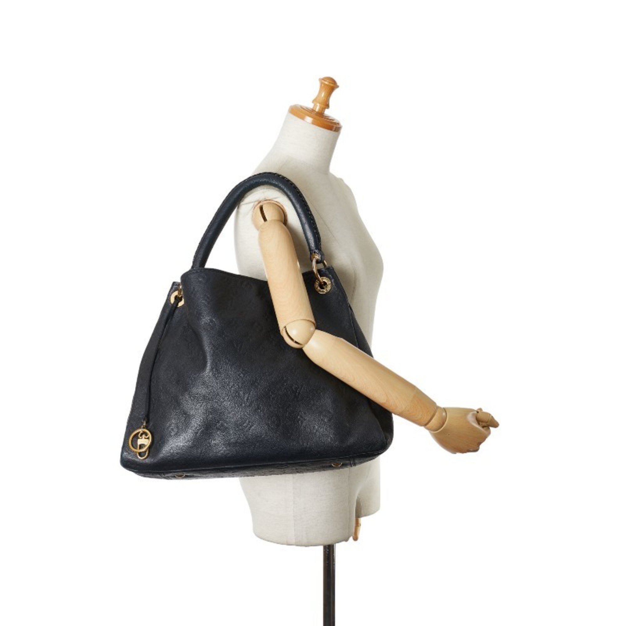 Louis Vuitton Monogram Empreinte Artsy MM Handbag M93448 Infini Navy Calf Leather Women's LOUIS VUITTON