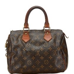 Louis Vuitton Monogram Speedy 25 Handbag Boston Bag M41528 Brown PVC Leather Women's LOUIS VUITTON