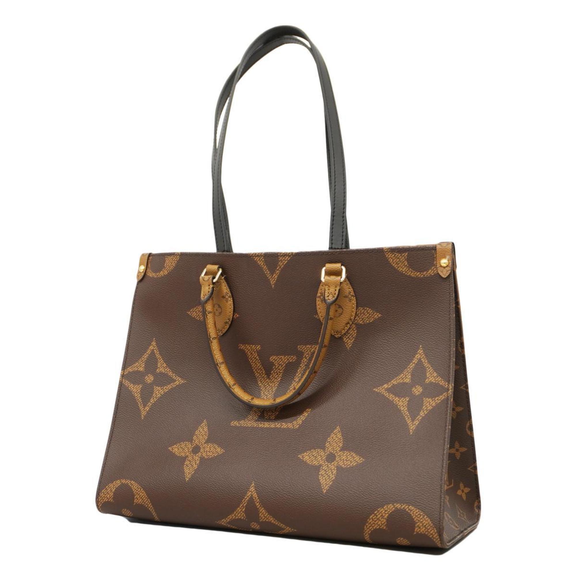 Louis Vuitton Tote Bag Monogram Reverse On the Go MM M45321 Brown Women's