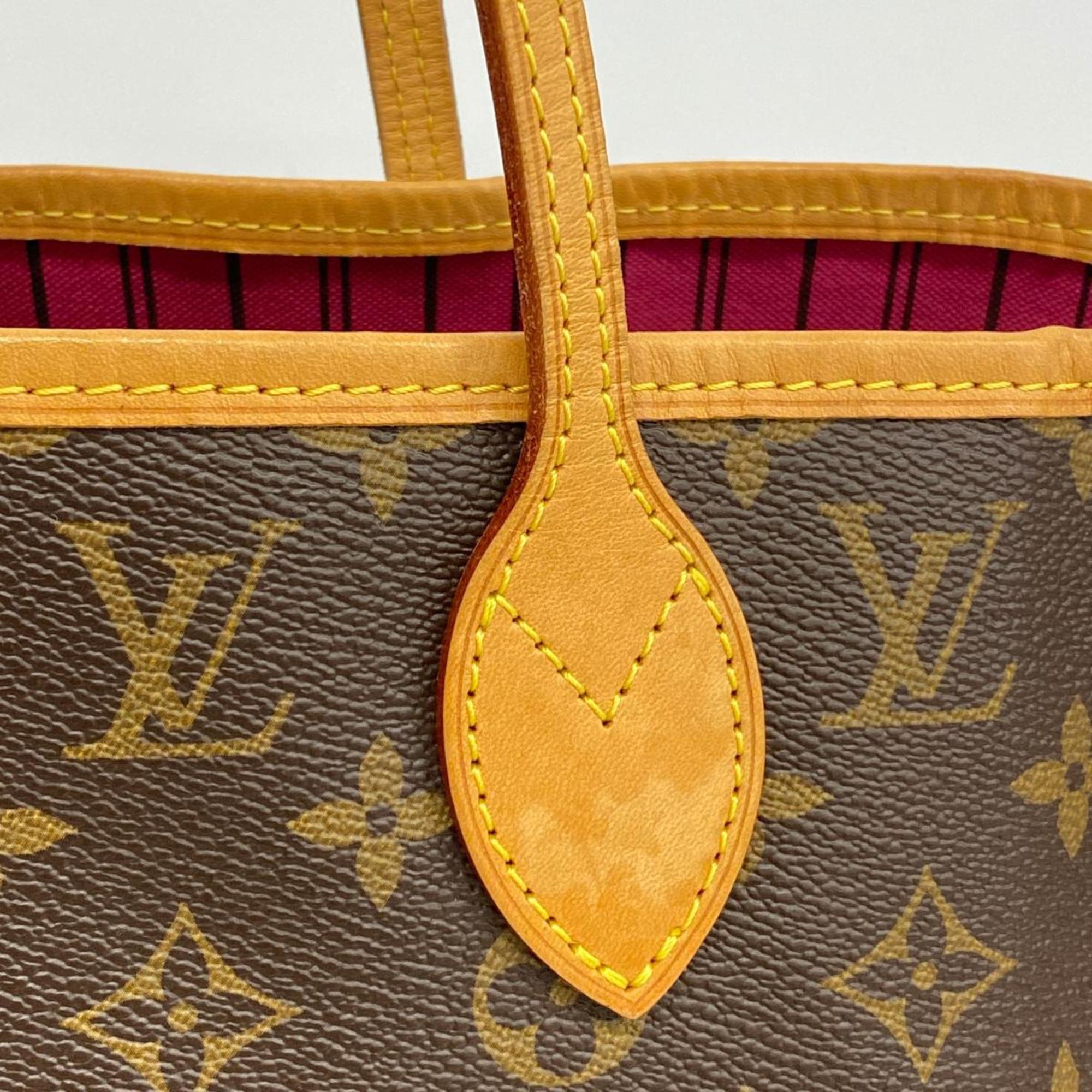 Louis Vuitton Tote Bag Monogram Neverfull MM M41178 Brown Pivoine Ladies