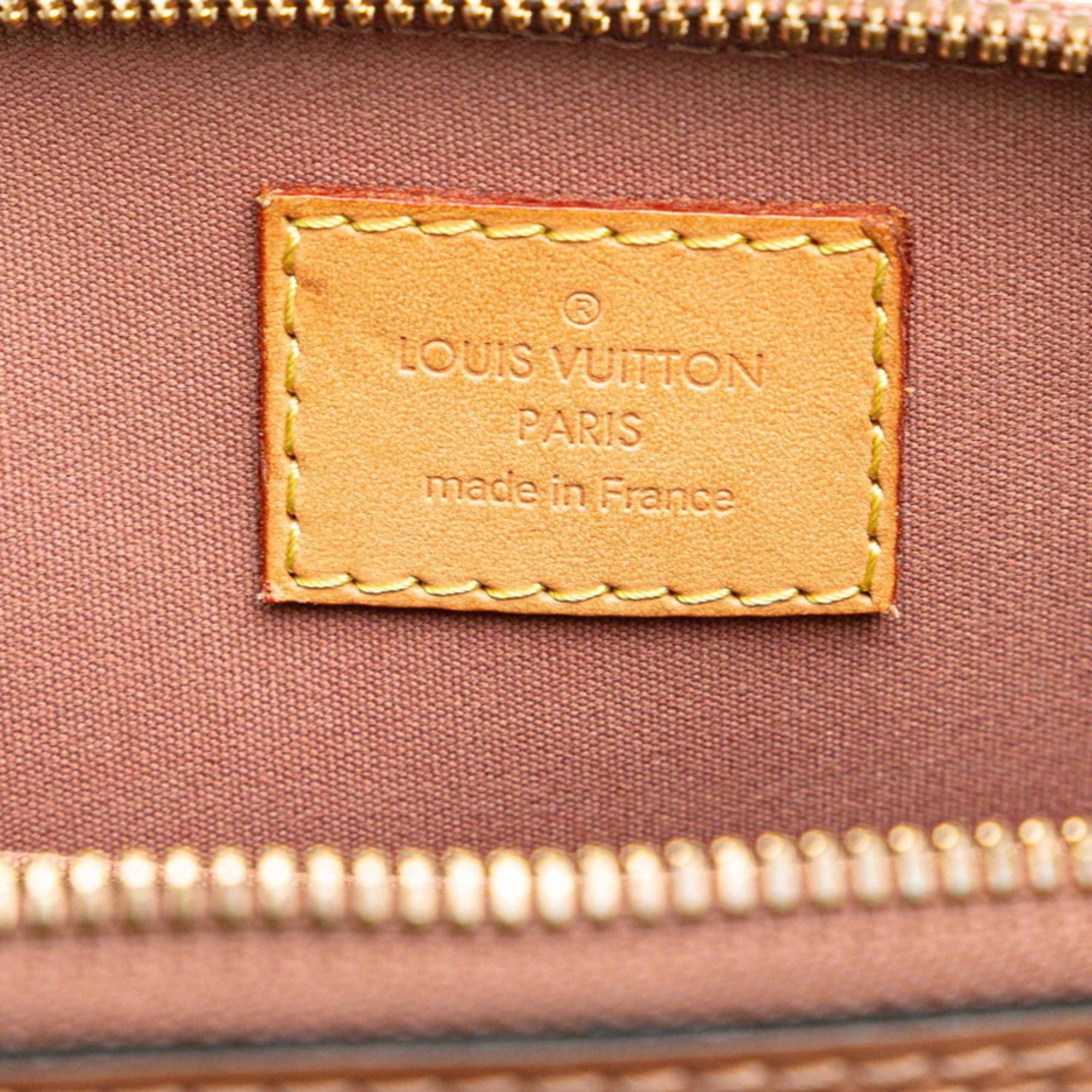 Louis Vuitton Monogram Vernis Alma BB Handbag Shoulder Bag M91585 Rose Velours Patent Leather Women's LOUIS VUITTON