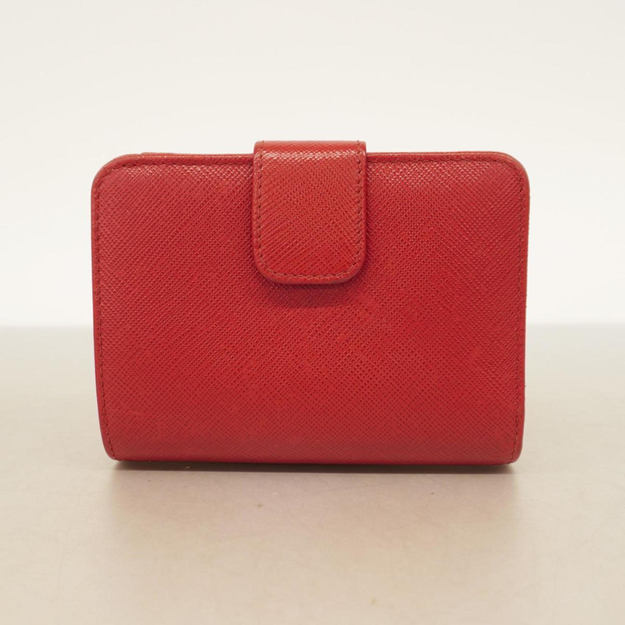 Prada wallet saffiano leather red ladies