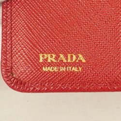 Prada wallet saffiano leather red ladies