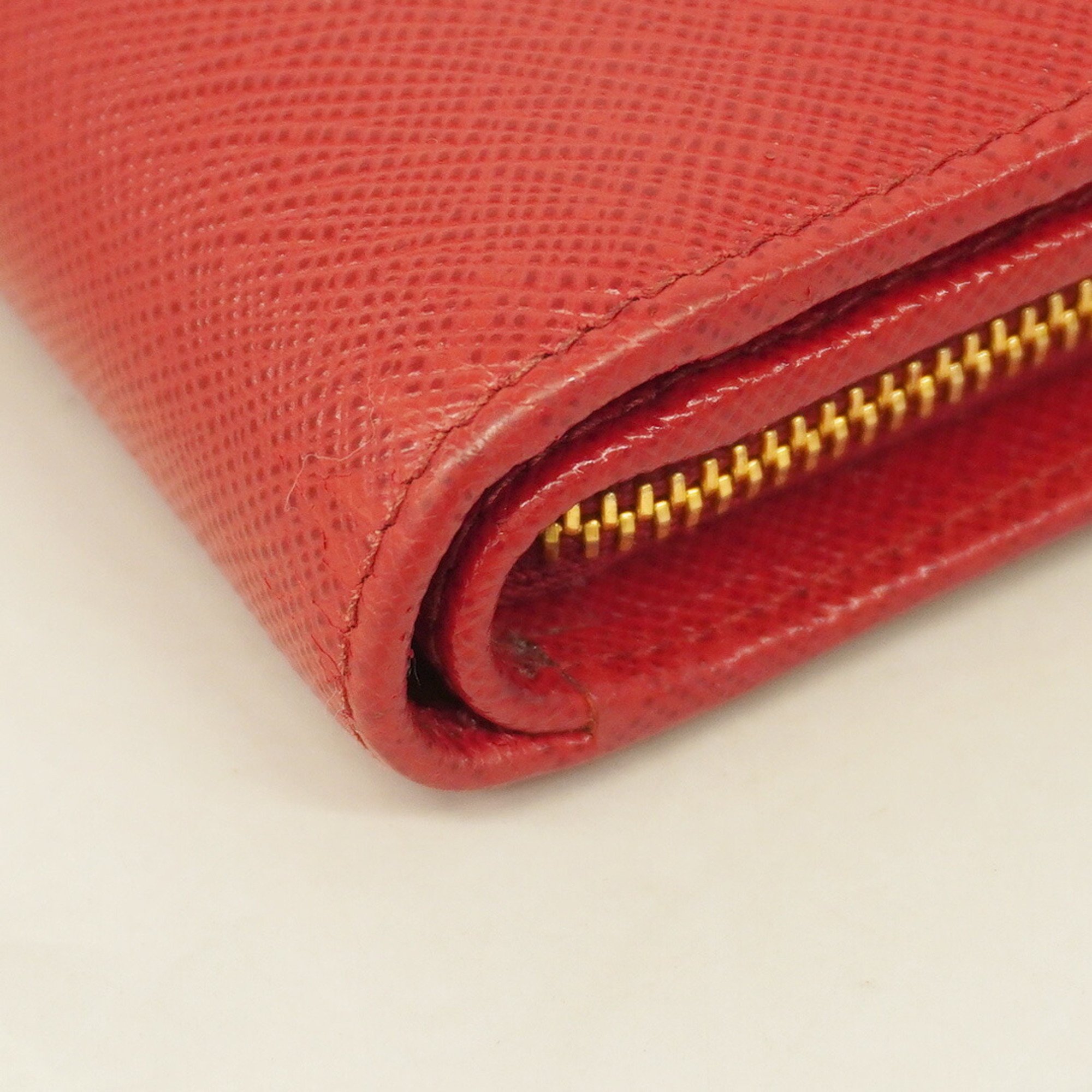 Prada wallet saffiano leather red ladies