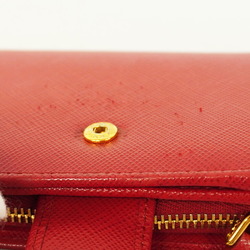 Prada wallet saffiano leather red ladies