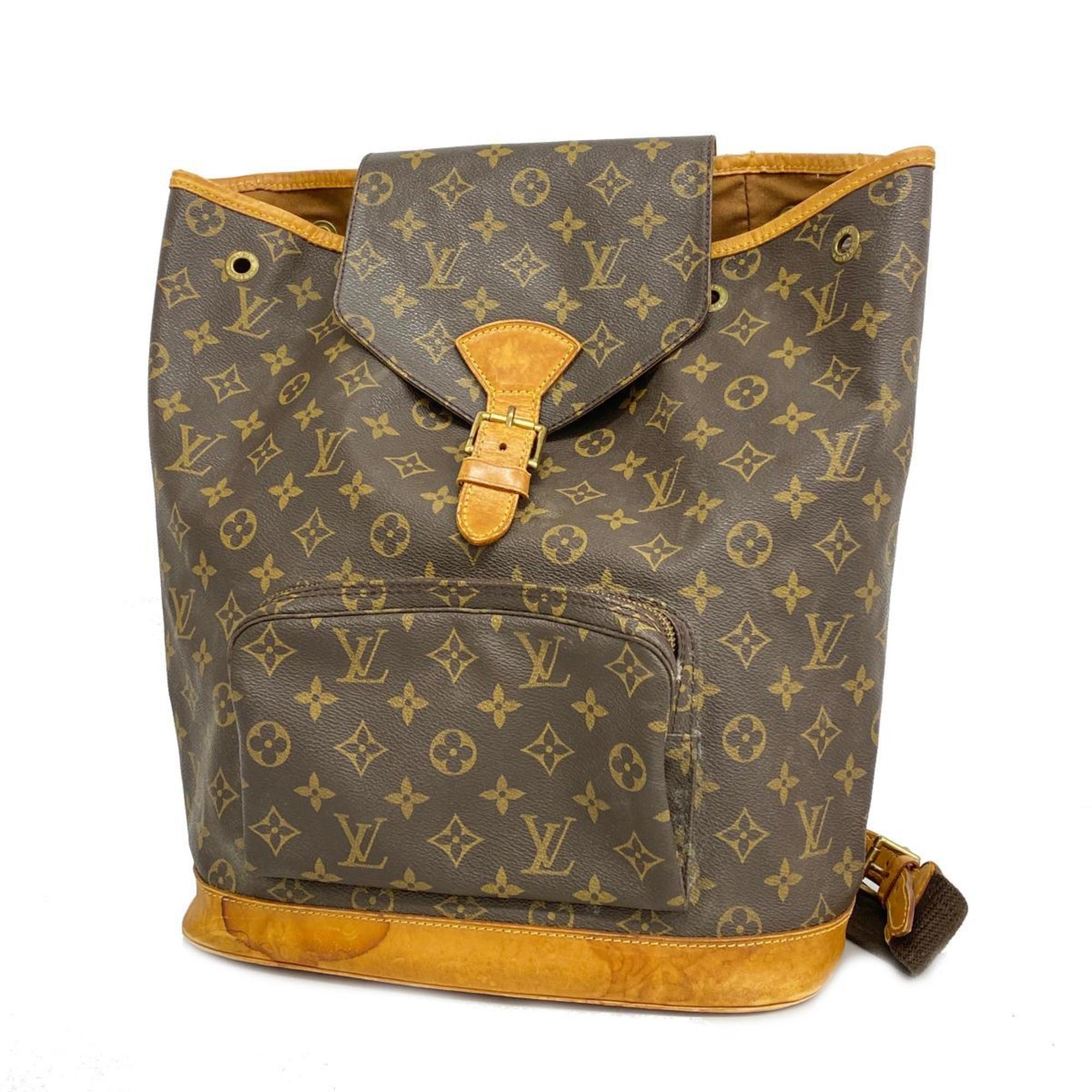 Louis Vuitton Backpack Monogram Montsouris GM M51135 Brown Women's