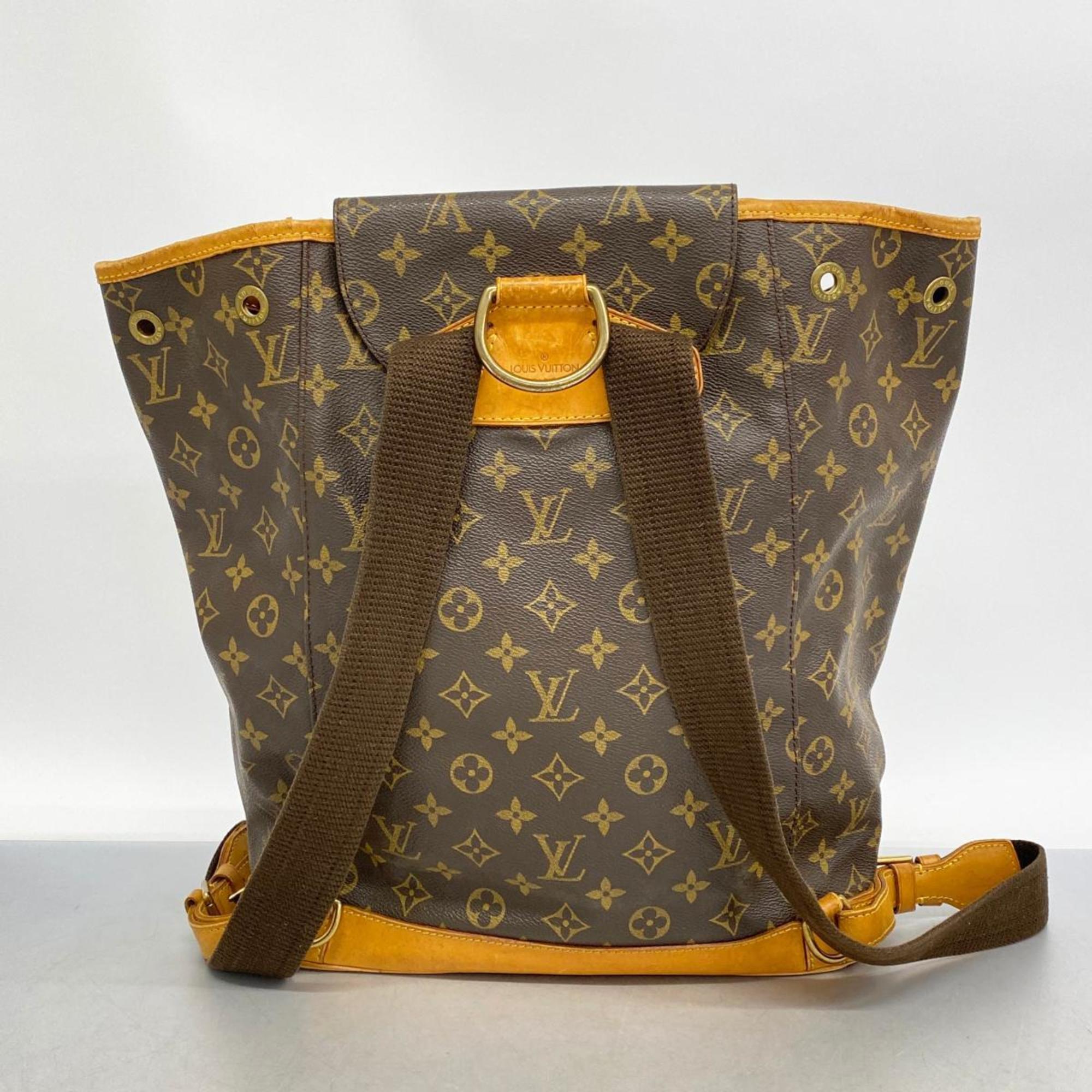 Louis Vuitton Backpack Monogram Montsouris GM M51135 Brown Women's