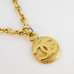 Chanel Necklace Coco Mark Circle GP Plated Gold Women's