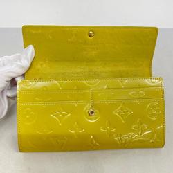 Louis Vuitton Long Wallet Vernis Portefeuille Sarah M91523 Vert Ampletion Ladies