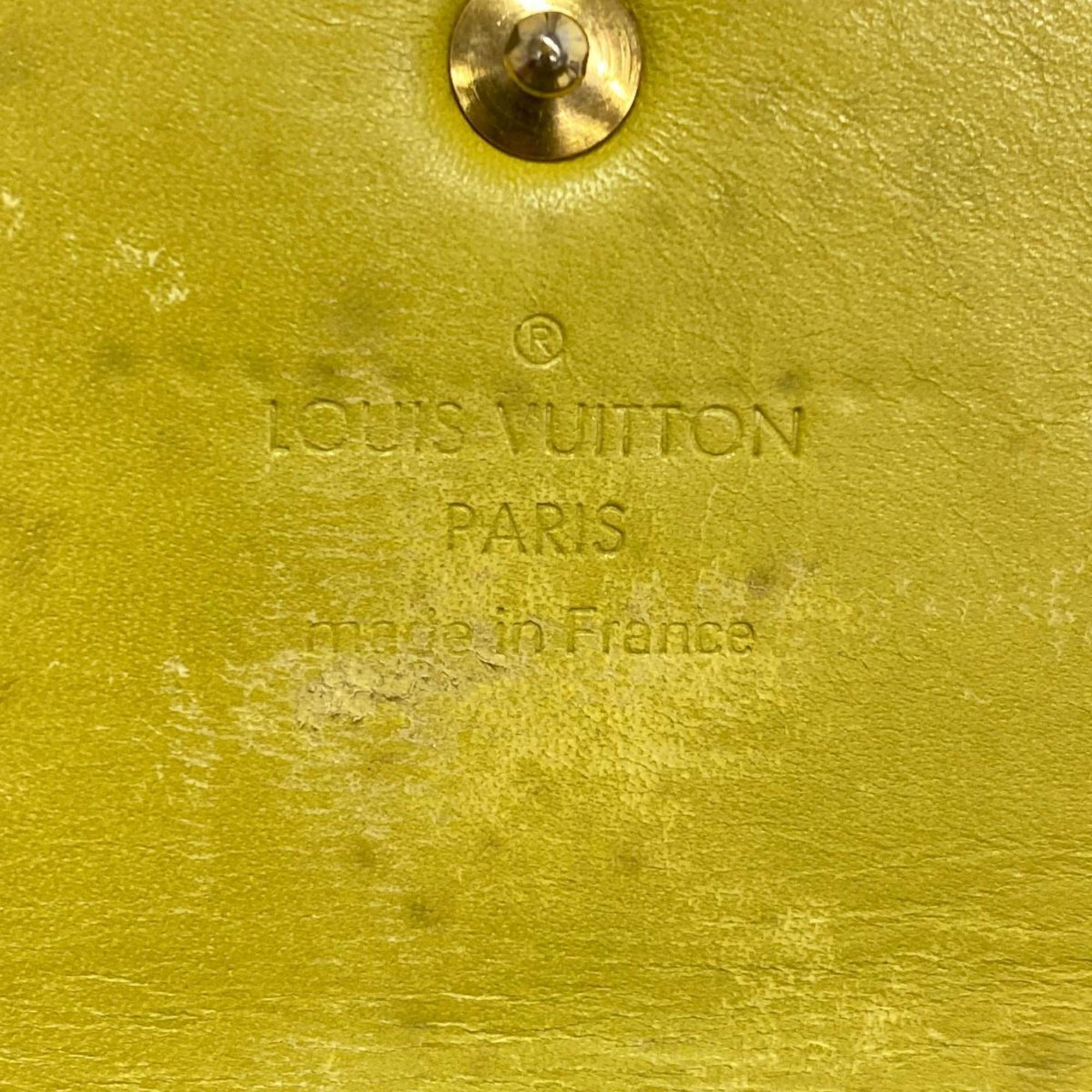 Louis Vuitton Long Wallet Vernis Portefeuille Sarah M91523 Vert Ampletion Ladies