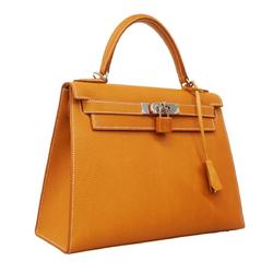 Hermes handbag Kelly 28 D stamp Vache Liegée Natural Sable Ladies