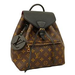 Louis Vuitton Backpack Monogram Montsouris NM PM M45515 Brown Black Women's