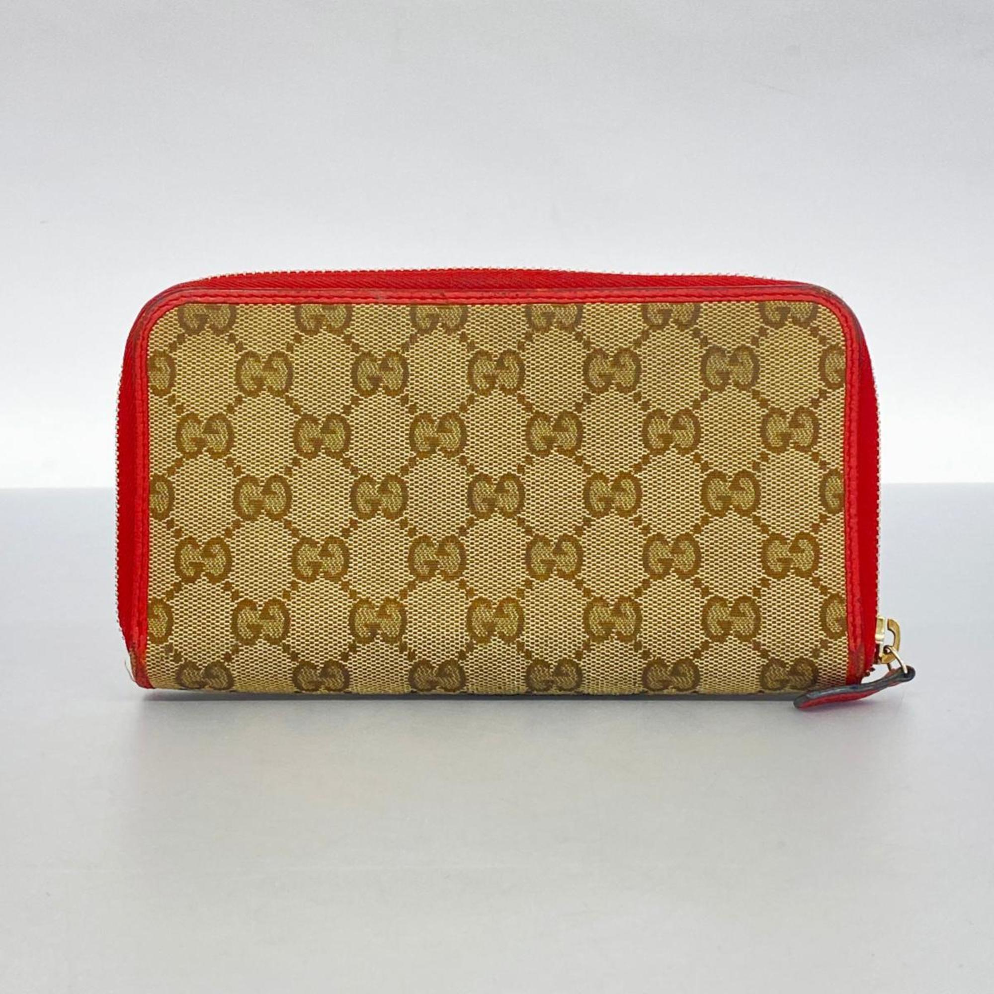 Gucci Long Wallet GG Canvas 363423 Brown Women's