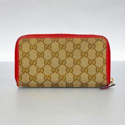 Gucci Long Wallet GG Canvas 363423 Brown Women's