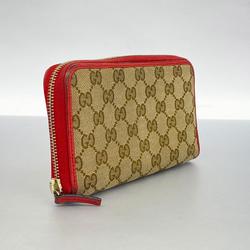 Gucci Long Wallet GG Canvas 363423 Brown Women's