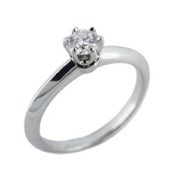 Tiffany Ring Solitaire 1PD Diamond Pt950 Platinum 0.23ct Ladies