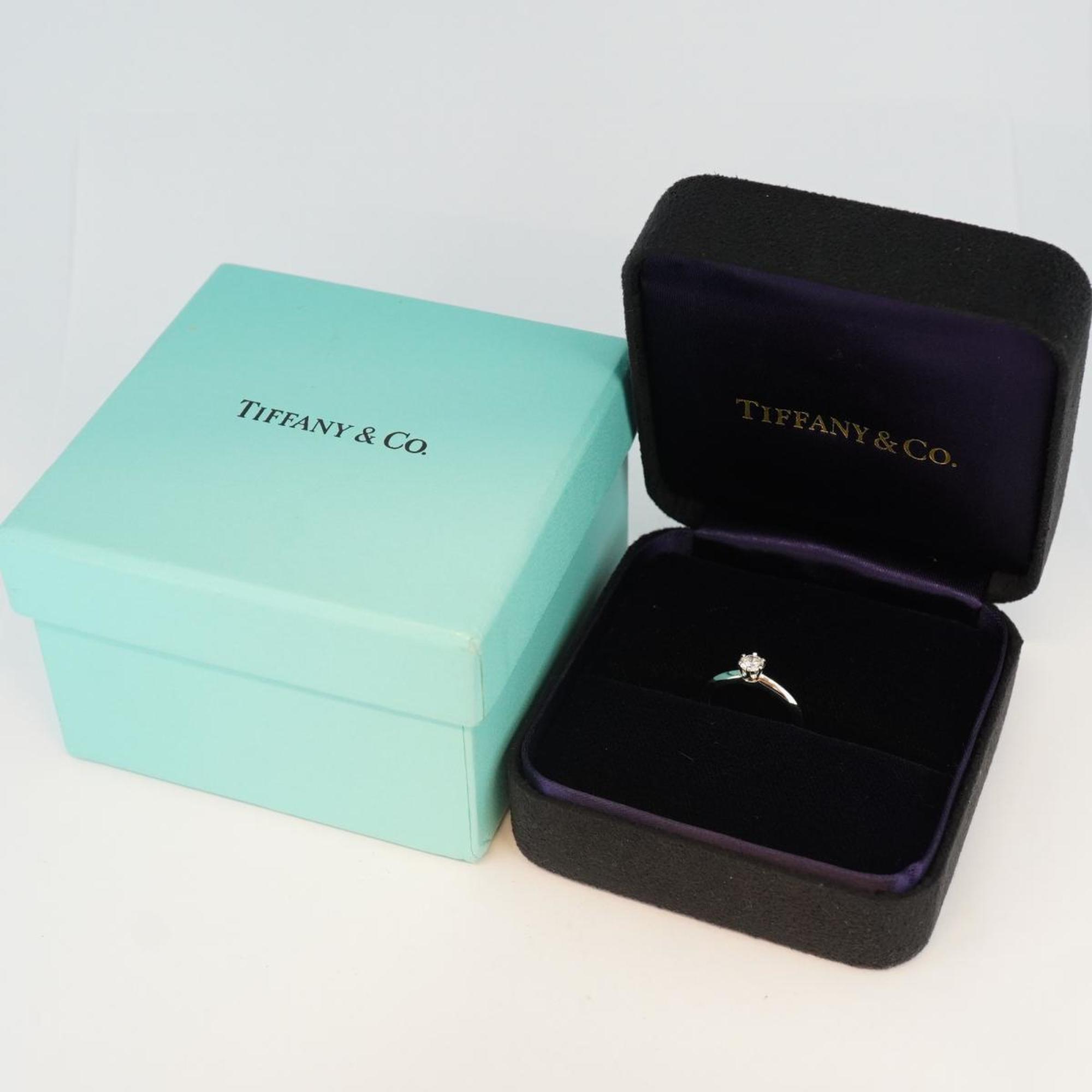 Tiffany Ring Solitaire 1PD Diamond Pt950 Platinum 0.23ct Ladies