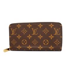 Louis Vuitton Long Wallet Monogram Zippy M41895 Brown Fuchsia Men's Women's