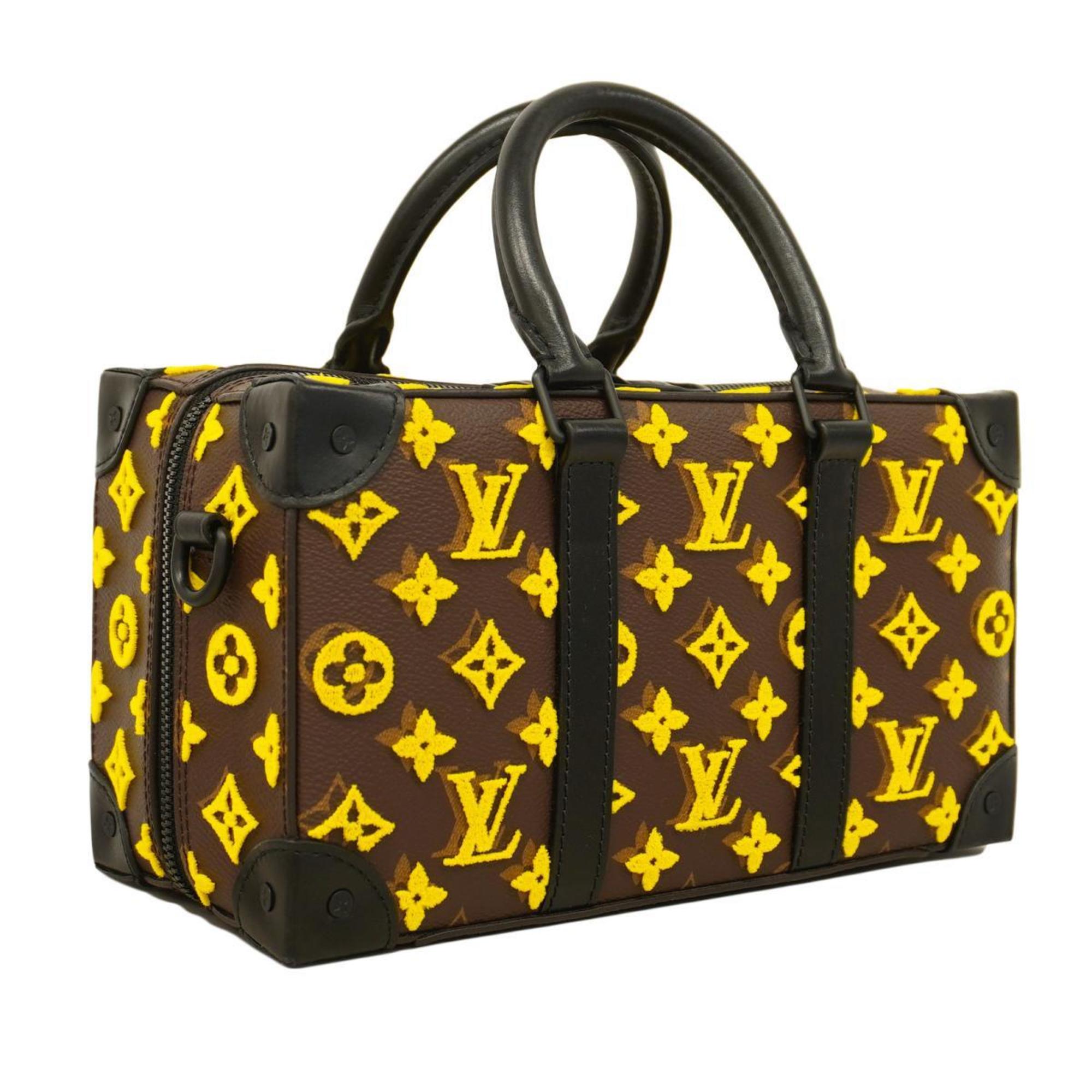 Louis Vuitton Handbag Monogram Tuftage Speedy Soft Trunk M45025 Brown Yellow Ladies