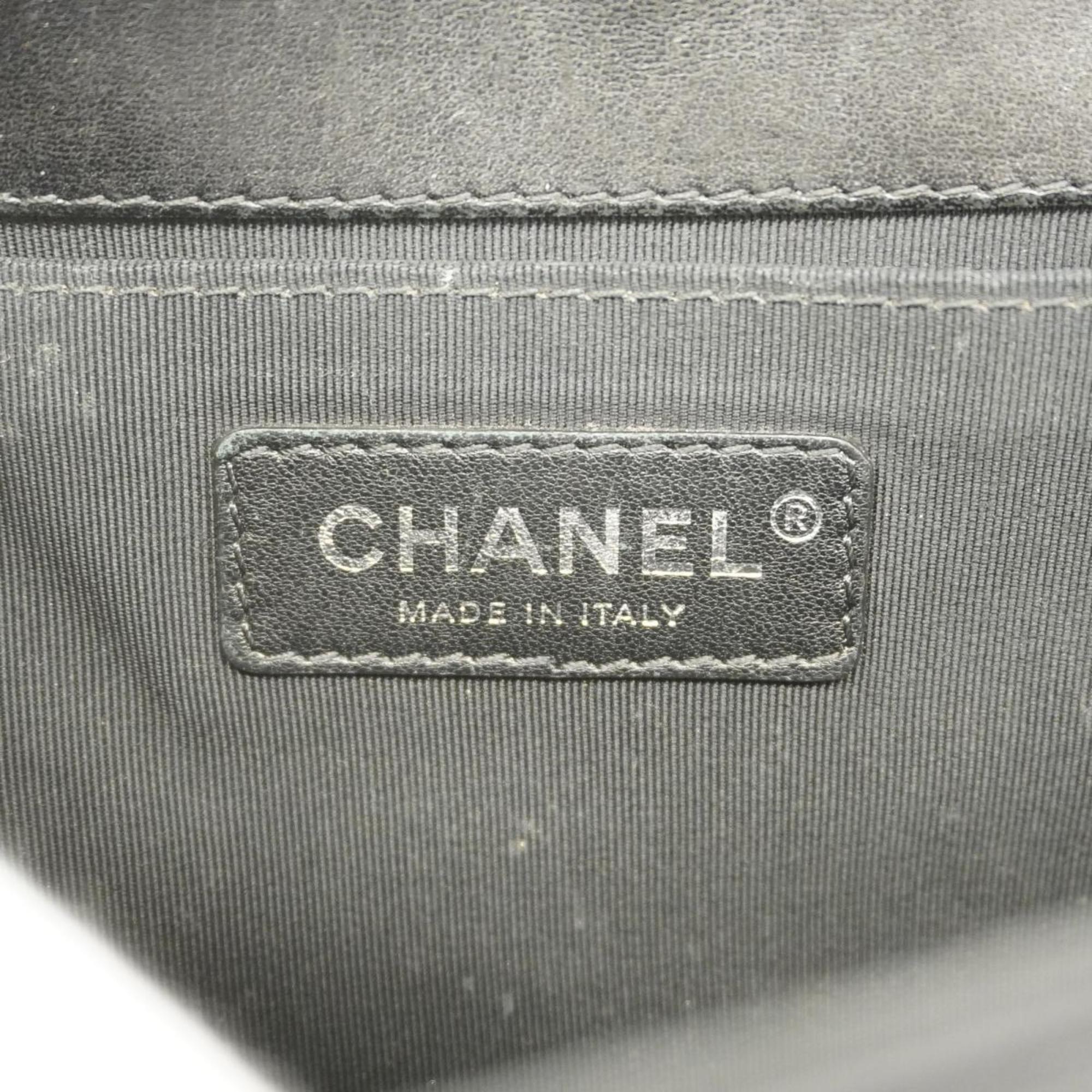 Chanel Shoulder Bag Boy Chain Lambskin Black Women's