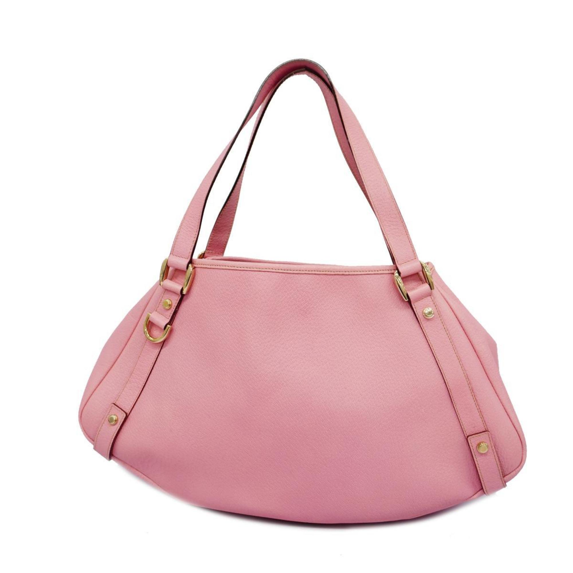 Gucci Tote Bag Abby 147652 Leather Pink Champagne Women's