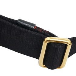 Prada Shoulder Strap Black Gold Canvas Leather Women's PRADA