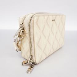 Christian Dior Shoulder Bag CD Diamond Beige Women's