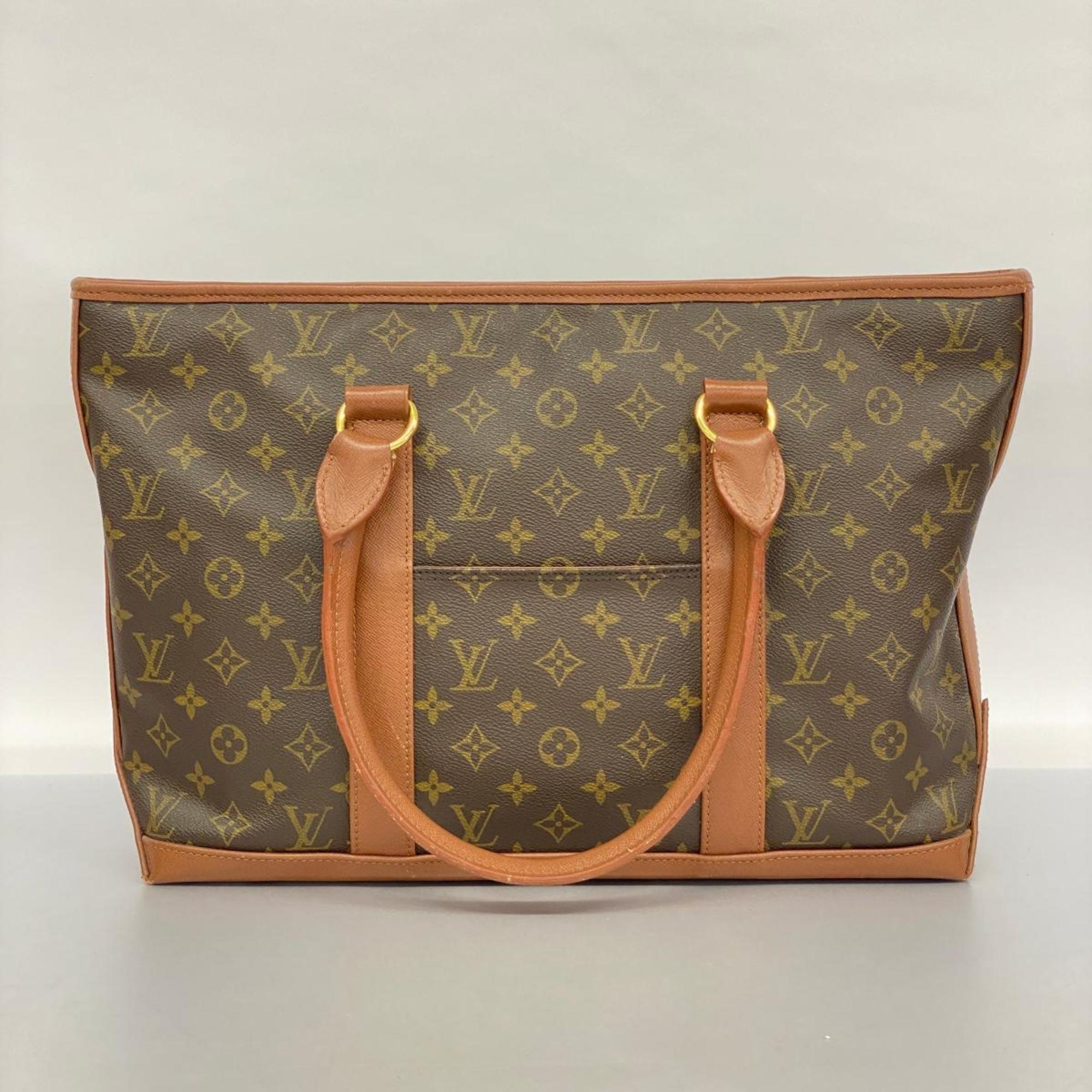 Louis Vuitton Tote Bag Monogram Weekend PM M42425 Brown Ladies