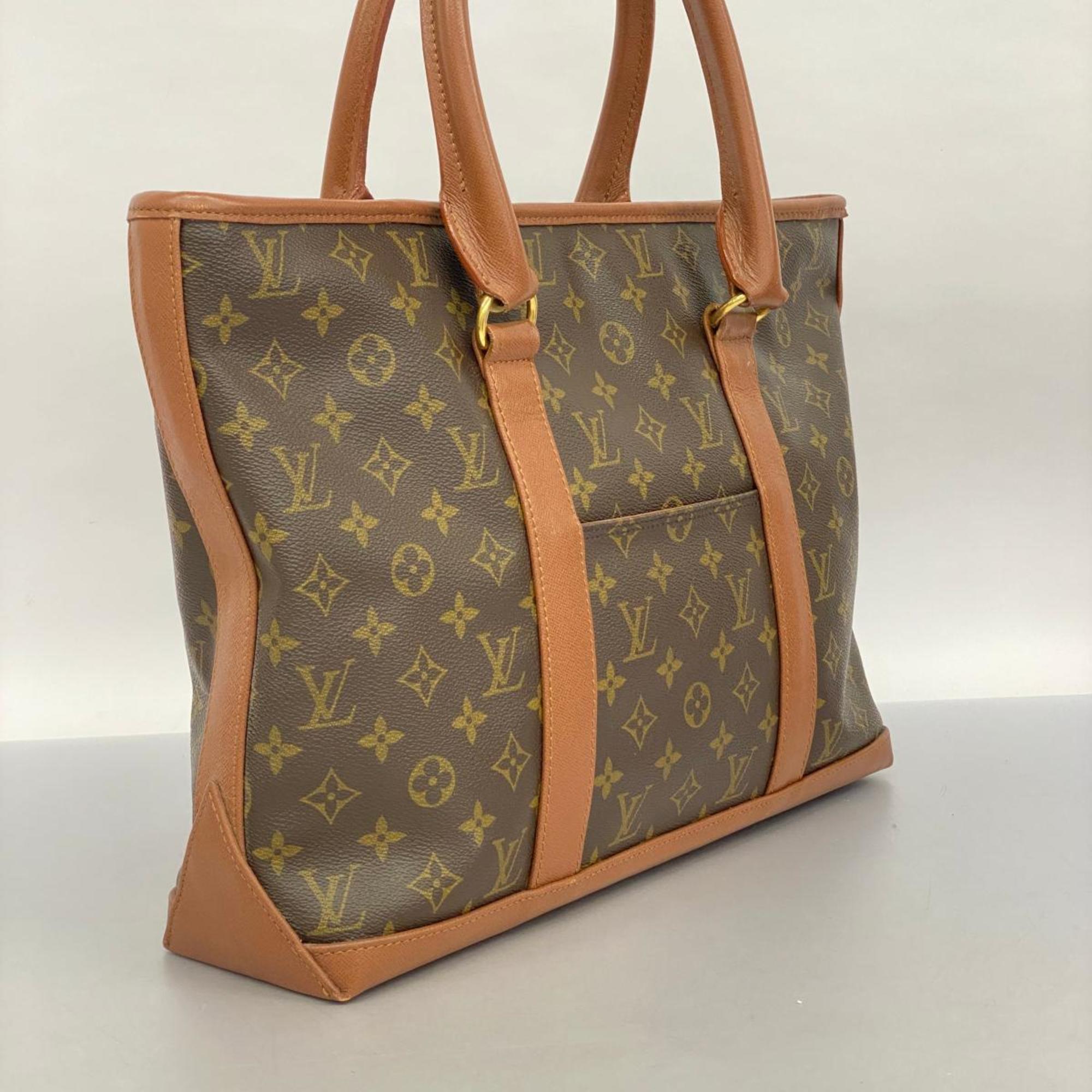 Louis Vuitton Tote Bag Monogram Weekend PM M42425 Brown Ladies