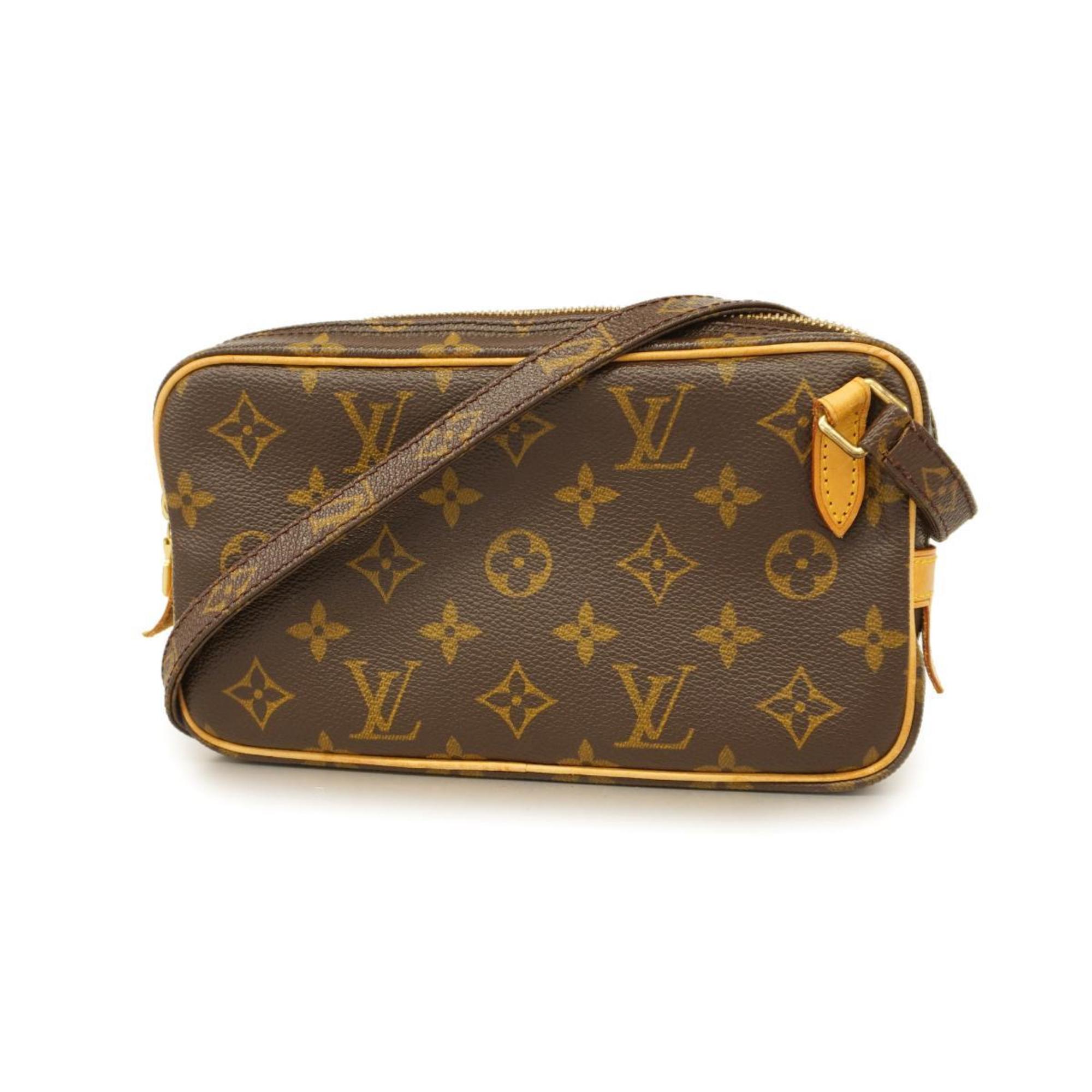 Louis Vuitton Shoulder Bag Monogram Pochette Marly Bandouliere M51828 Brown Women's