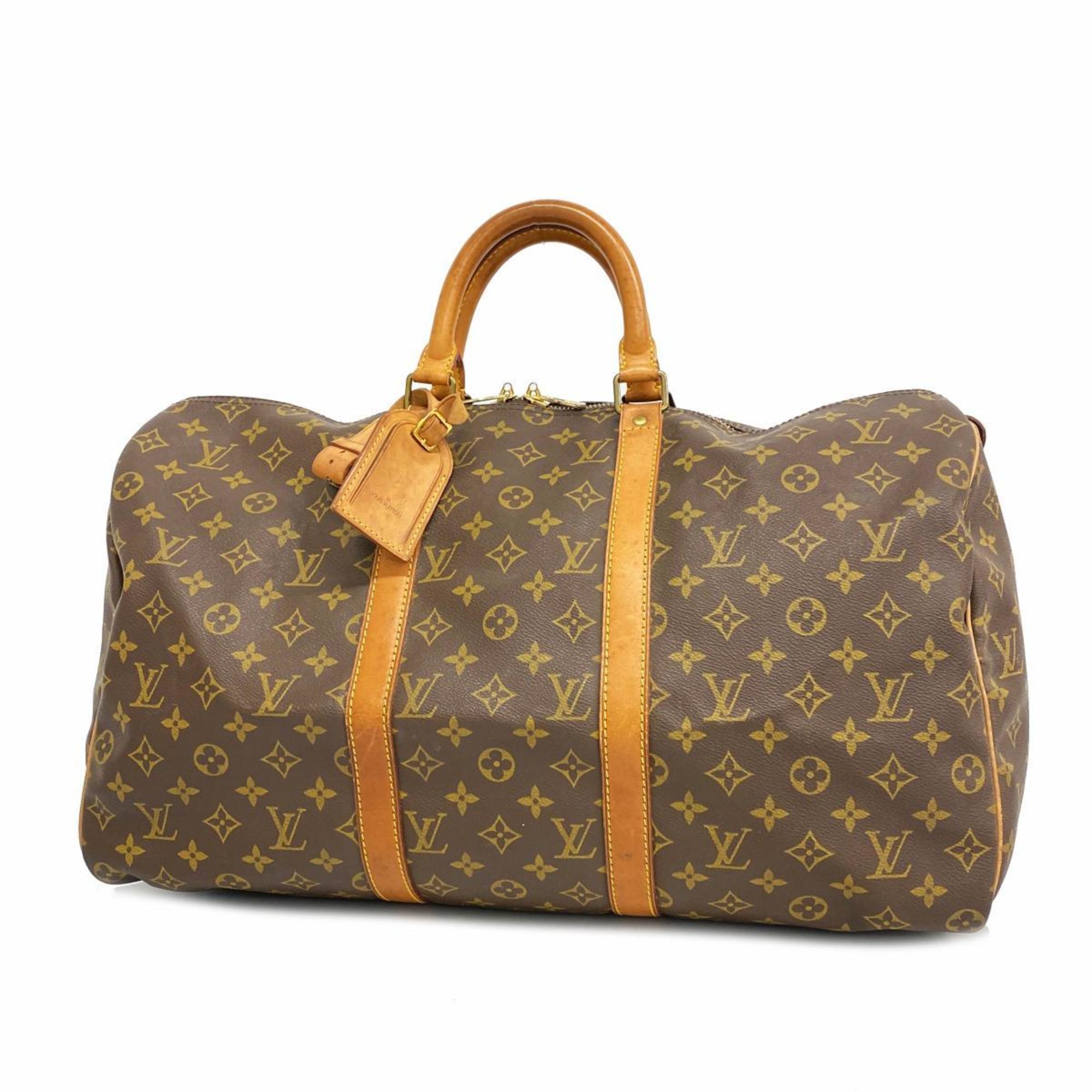 Louis Vuitton Boston Bag Monogram Keepall 50 M41426 Brown Men's Women's