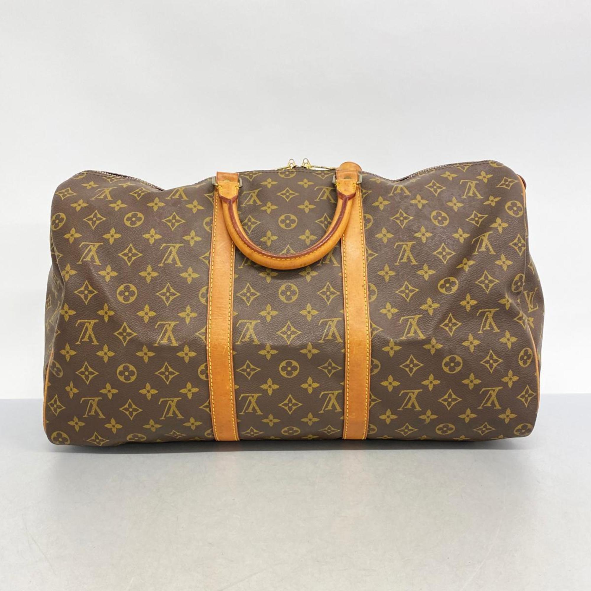 Louis Vuitton Boston Bag Monogram Keepall 50 M41426 Brown Men's Women's