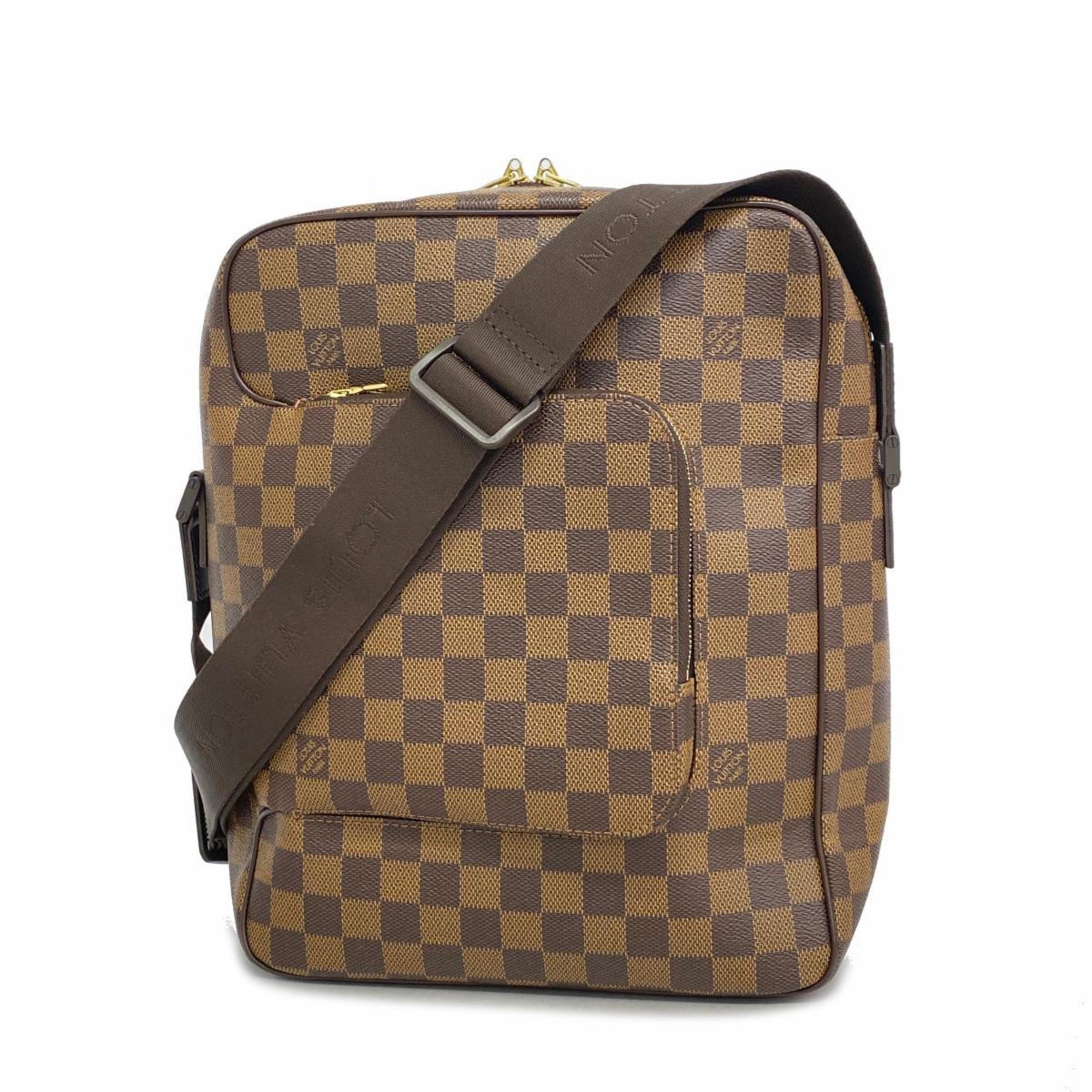 Louis Vuitton Shoulder Bag Damier Olaf MM N41441 Ebene Women's