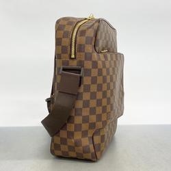 Louis Vuitton Shoulder Bag Damier Olaf MM N41441 Ebene Women's