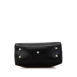 Salvatore Ferragamo Gancini Handbag Shoulder Bag Black Leather Women's