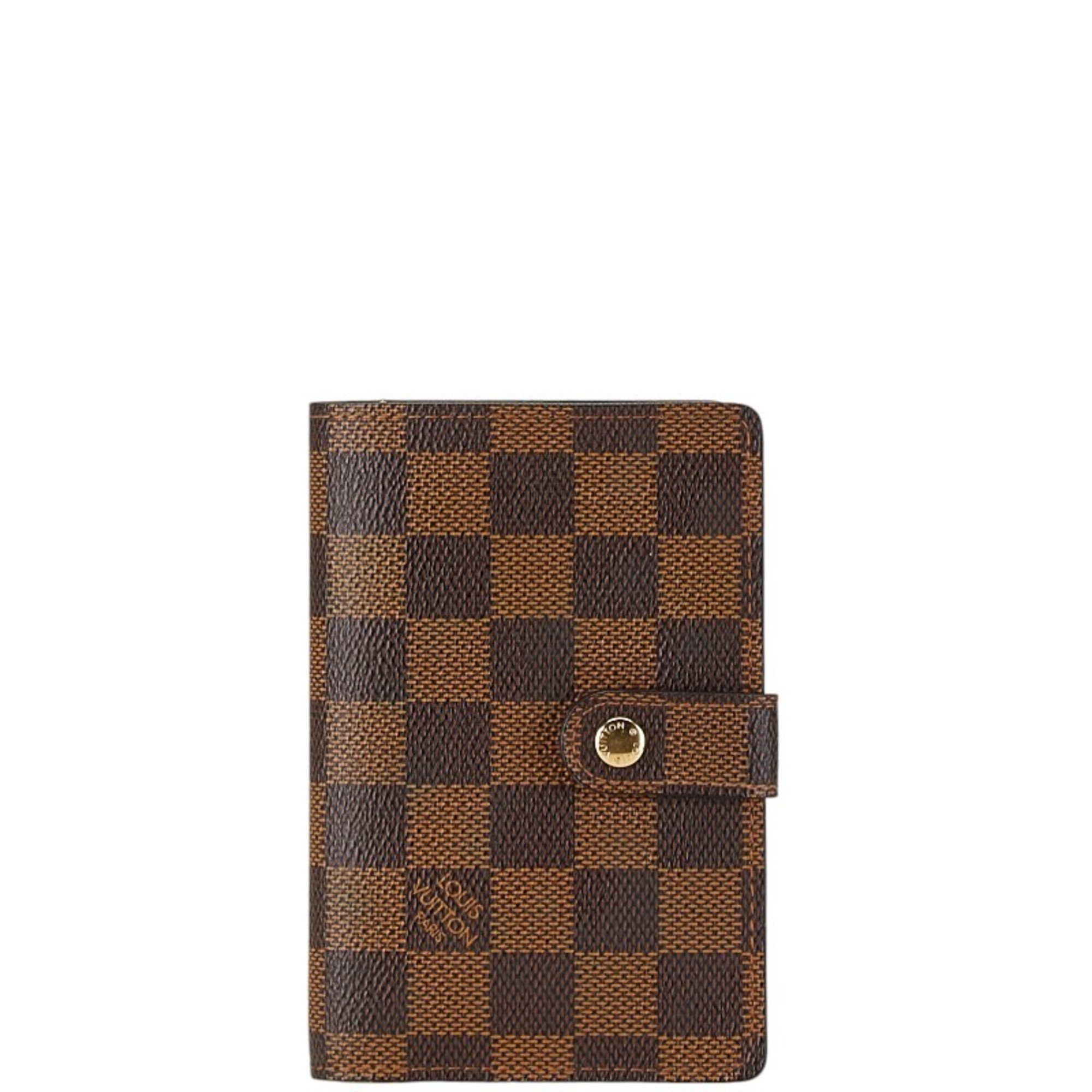 Louis Vuitton Damier Ebene Portefeuille Viennois Bi-fold Wallet N61664 Brown PVC Women's LOUIS VUITTON