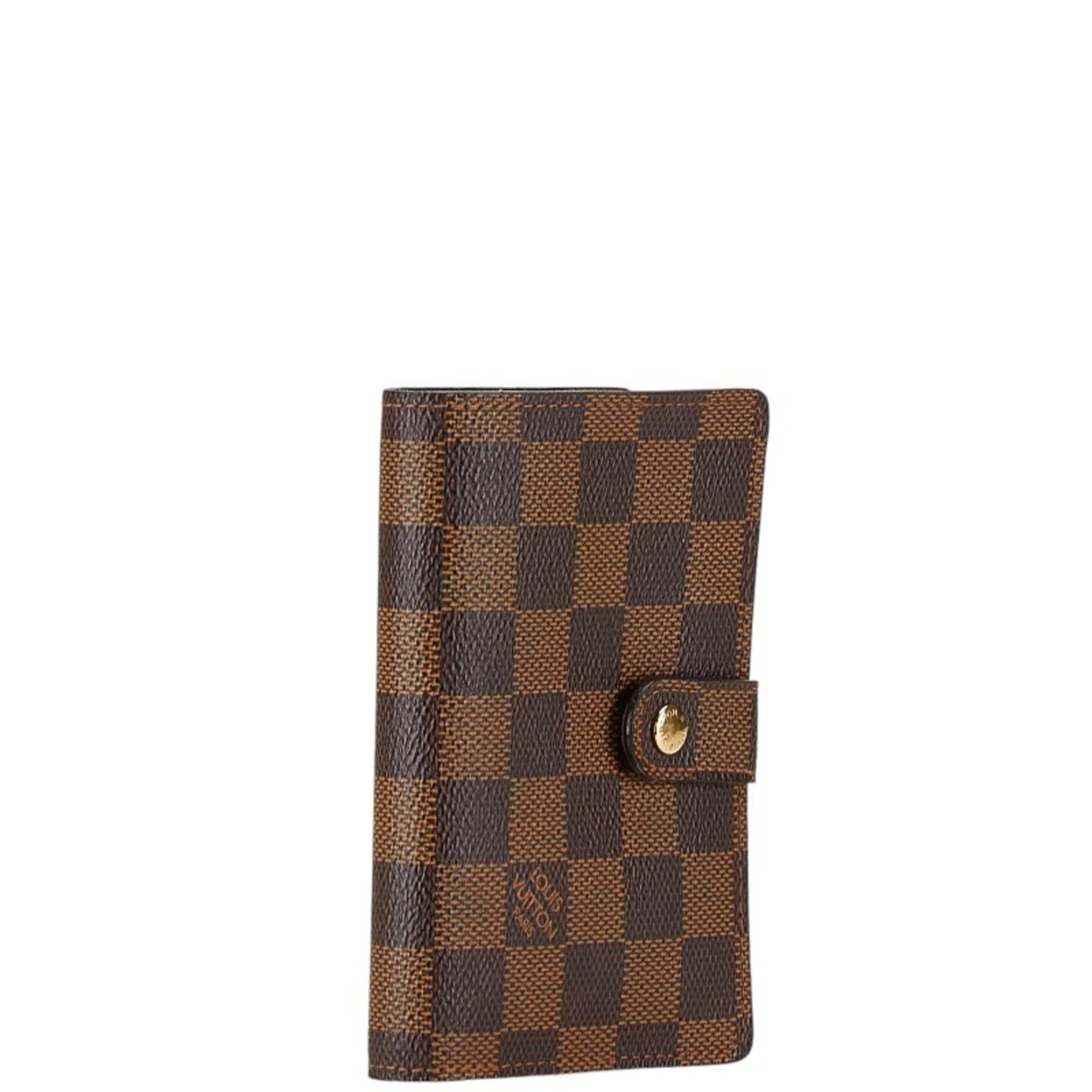 Louis Vuitton Damier Ebene Portefeuille Viennois Bi-fold Wallet N61664 Brown PVC Women's LOUIS VUITTON